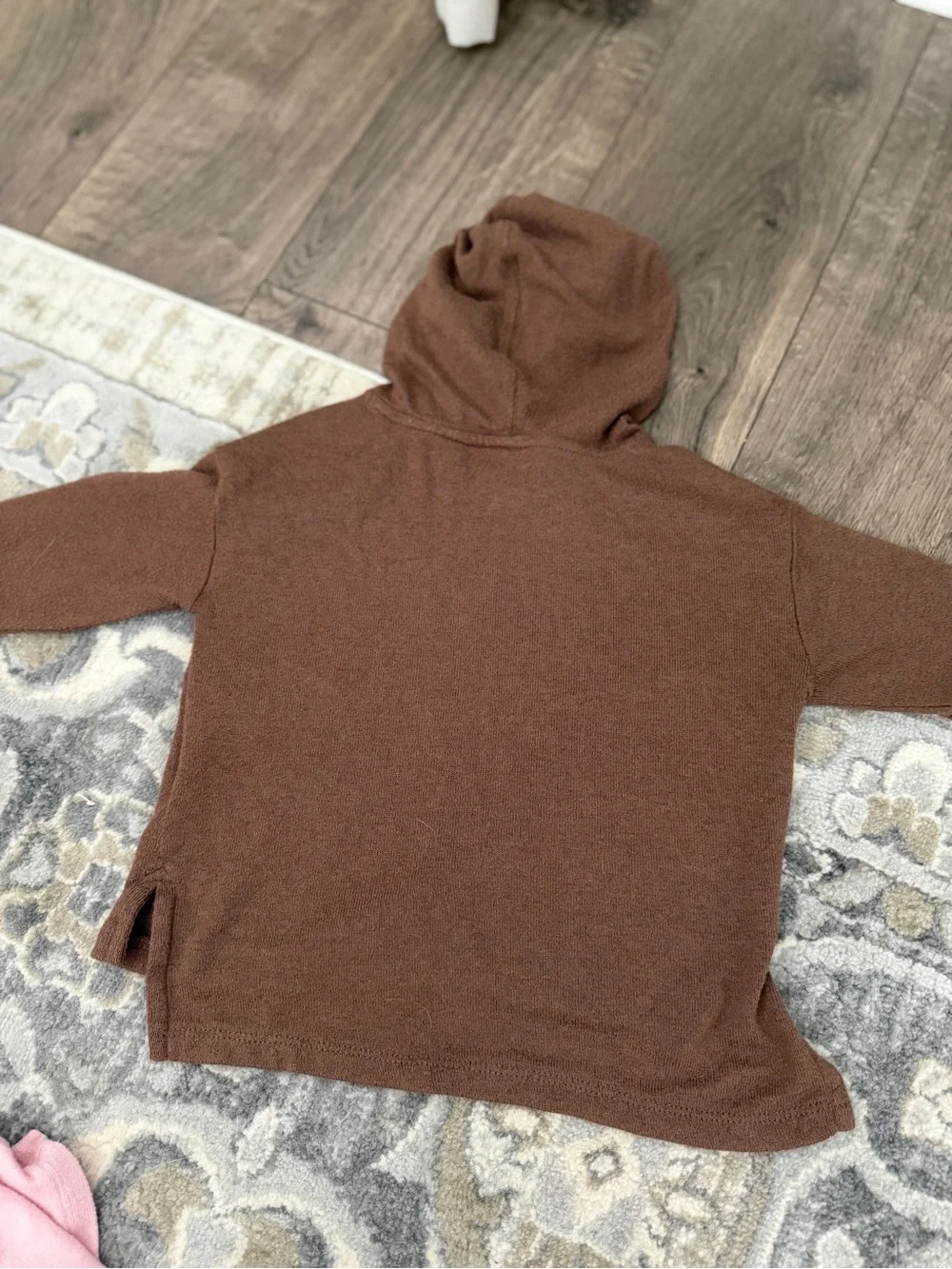 BabyGAP Toddler girl Hoodie Tops - Pink & Brown Lightweight Pullover (18-24 m)